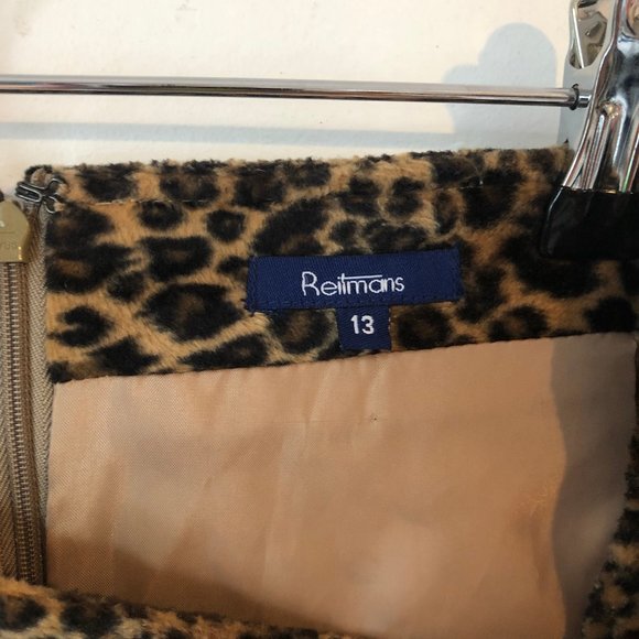 Vintage Leopard Fuzzy Mini Skirt ✨🐆 - Picture 4 of 5